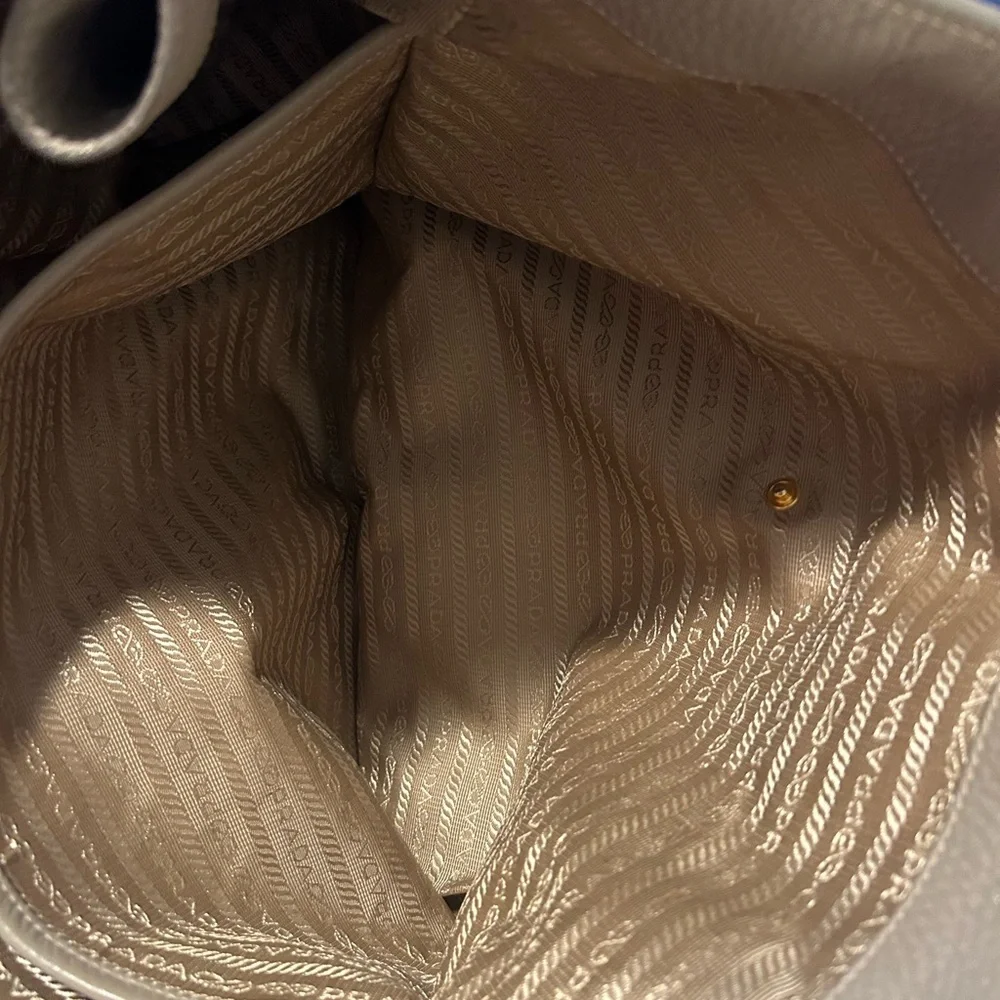 Prada • Taupe Leather Tote Bag • Large - Picture 16 of 16